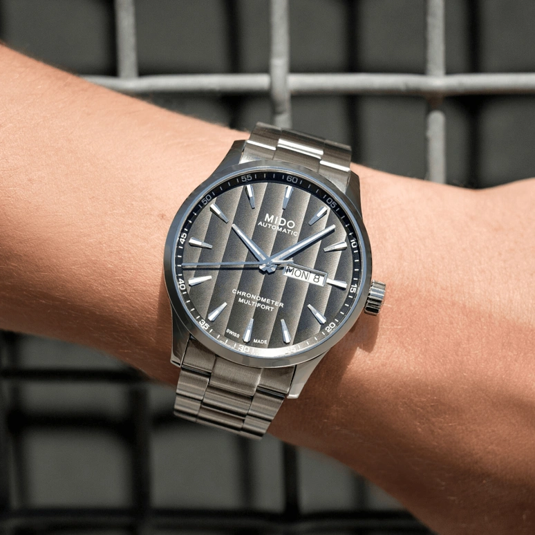 Mido,Multifort 42mm,42mm,Stainless Steel,Grey,Automatic,Date,Anti-magnetic,M038,M038.431.11.061.00