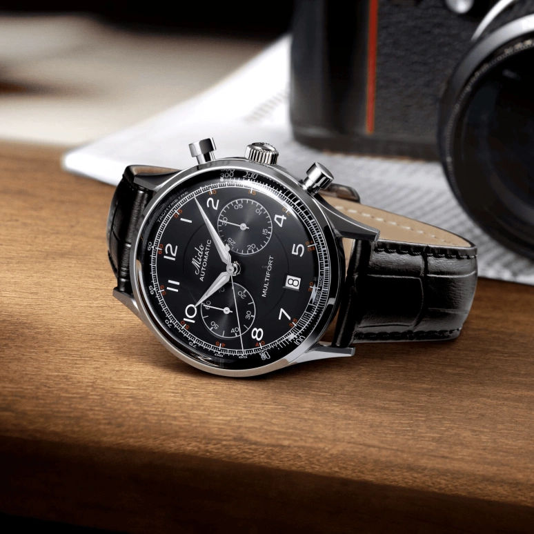 Mido,Multifort 42mm,42mm,Stainless Steel,Black,Automatic,Chronograph,Date,M040,M040.427.16.052.00