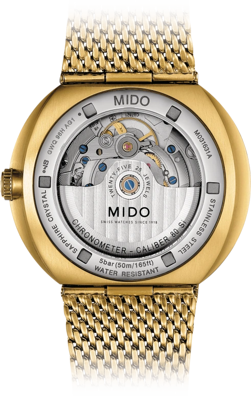 Mido,Commander 42mm,42mm,Stainless Steel,Champagne,Automatic,Date,Anti-magnetic,M031,M031.631.33.021.00