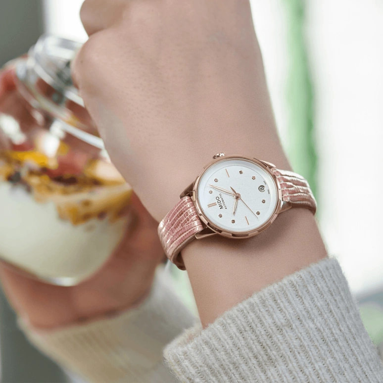 Mido,Rainflower 34mm,34mm,Stainless Steel,White,Automatic,Date,Anti-magnetic,M043,M043.207.36.011.00