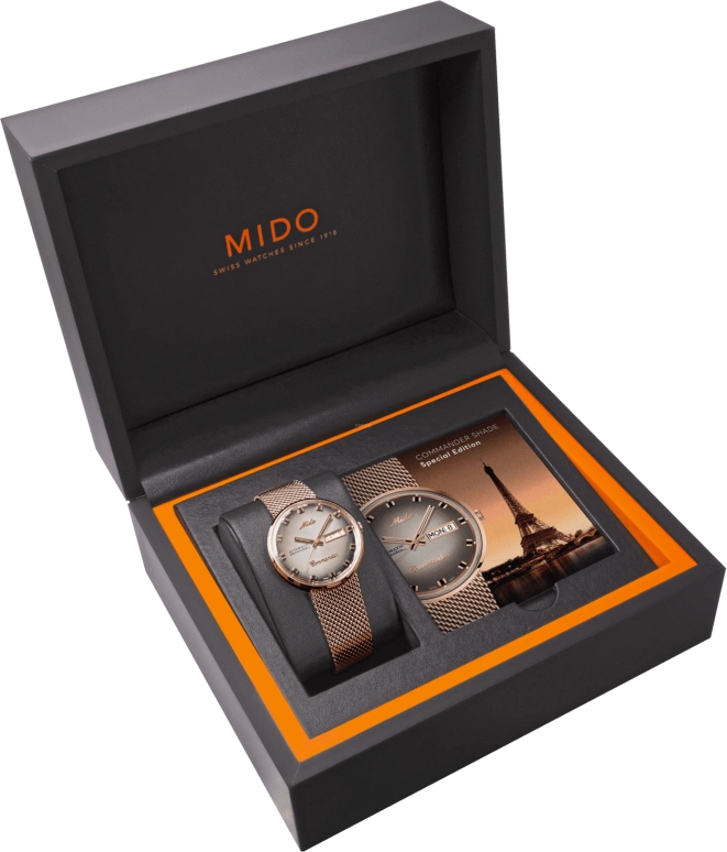 Mido,Commander 37mm,37mm,Stainless Steel,Grey,Automatic,Date,Day,M8429,M8429.3.23.11