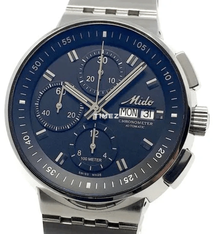 Mido,All Dial 41mm,41mm,Stainless Steel,Black,Chronograph,Date,Day,M8360,M8360.4.C8.12