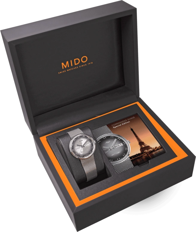 Mido,Commander 37mm,37mm,Stainless Steel,Grey,Automatic,Date,Day,M8429,M8429.4.27.11