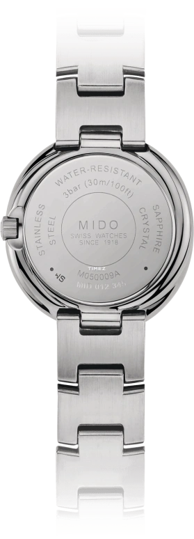 Mido,Miss Cloud 25x26.50mm,25x26.50mm,Stainless Steel,Blue,Quartz,26280hours,Sapphire,Crystal Glass,M050,M050.009.11.491.00