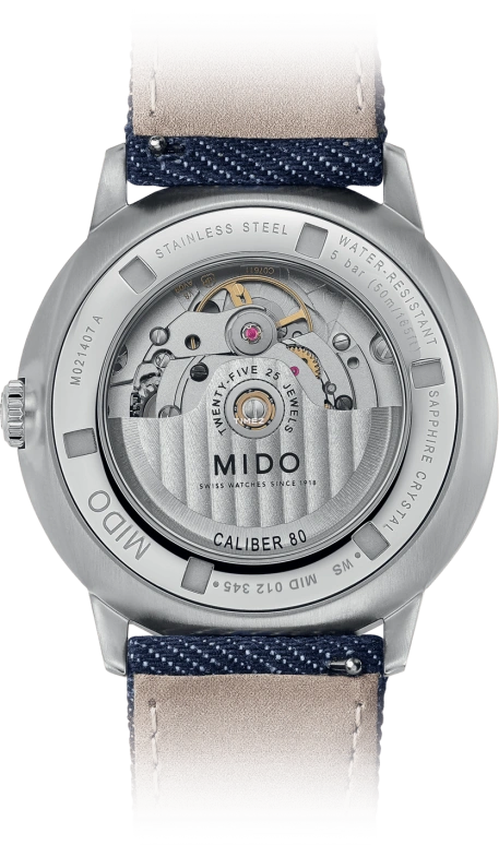Mido,Commander 40mm,40mm,Stainless Steel,Smoky Gray,Automatic,Day,Round,M021,M021.407.18.411.00