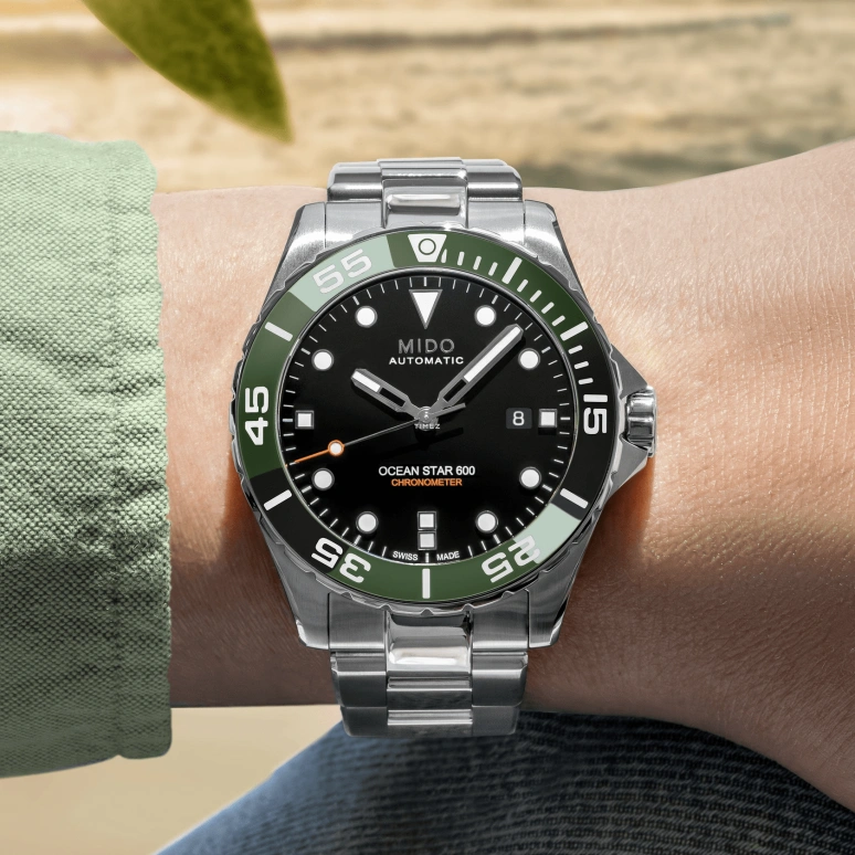 Mido,Ocean Star 43.50mm,43.50mm,Stainless Steel,Black,Automatic,Day,80hours,M026,M026.608.11.051.01