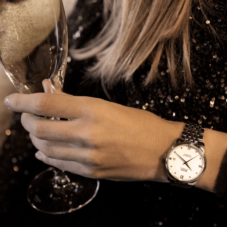 Mido,Baroncelli 40mm,40mm,Stainless Steel,White,Automatic,Date,Anti-magnetic,M027,M027.408.11.011.00