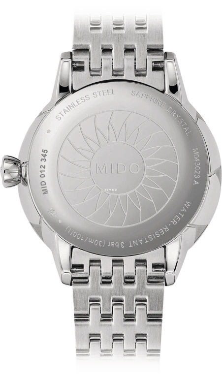 Mido,Rainflower 31mm,31mm,Stainless Steel,White,Quartz,Moonphase,Day,M043,M043.023.11.106.00