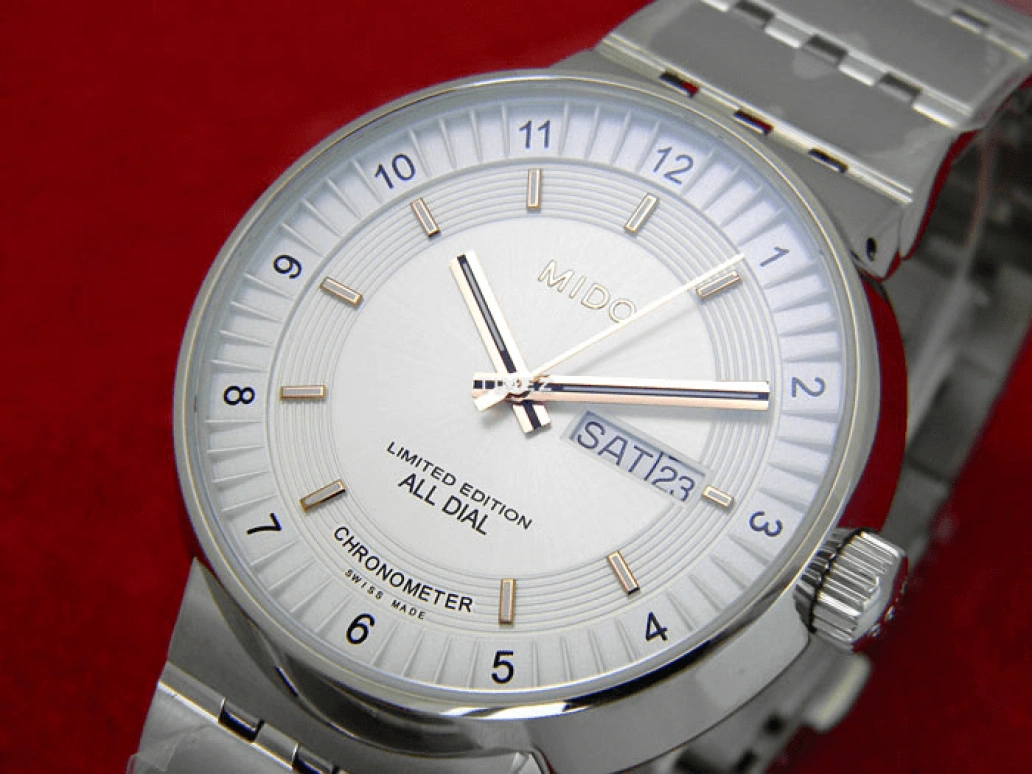 Mido,All Dial 42mm,42mm,Stainless Steel,White,Automatic,Date,Day,M8340,M8340.4.12