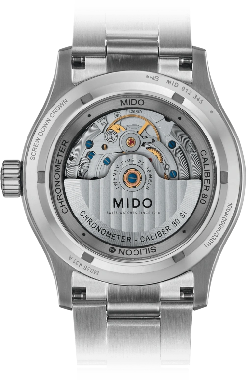 Mido,Multifort 42mm,42mm,Stainless Steel,Grey,Automatic,Date,Anti-magnetic,M038,M038.431.11.061.00