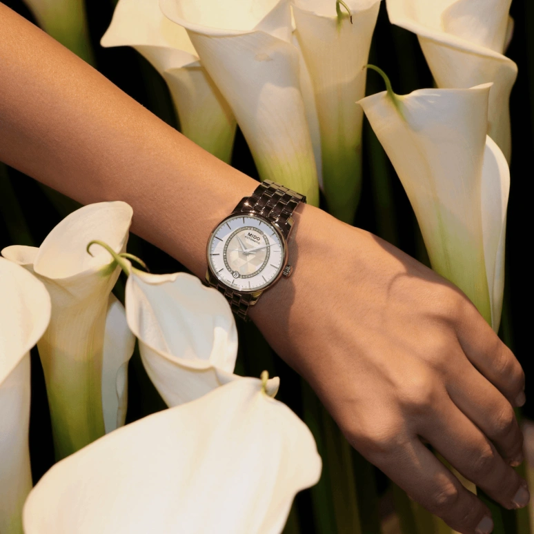 Mido,Baroncelli 33mm,33mm,Stainless Steel,White,Automatic,80hours,In-house Caliber,M007,M007.207.11.116.00