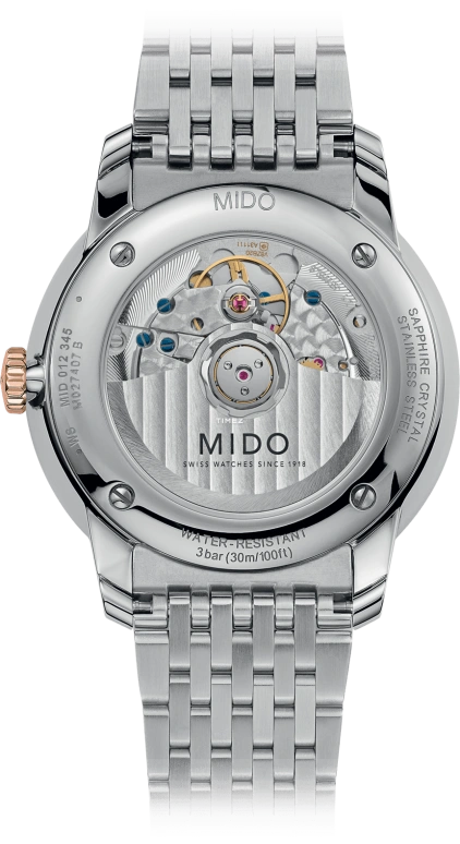 Mido,Baroncelli 39mm,39mm,Stainless Steel,Grey,Automatic,Day,Sapphire,Glass,M027,M027.407.22.011.00