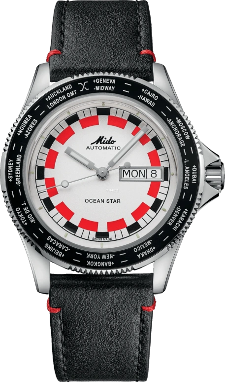 Mido,Ocean Star 40.50mm,40.50mm,Stainless Steel,Silver,Automatic,Date,Day,World Time,M026,M026.830.16.030.00