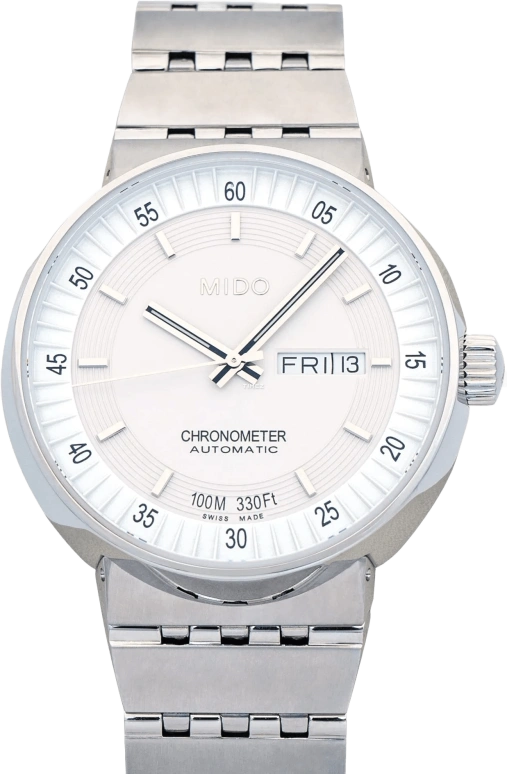 Mido,All Dial 42mm,42mm,Stainless Steel,White,Automatic,Date,Day,M8340,M8340.4.B1.1