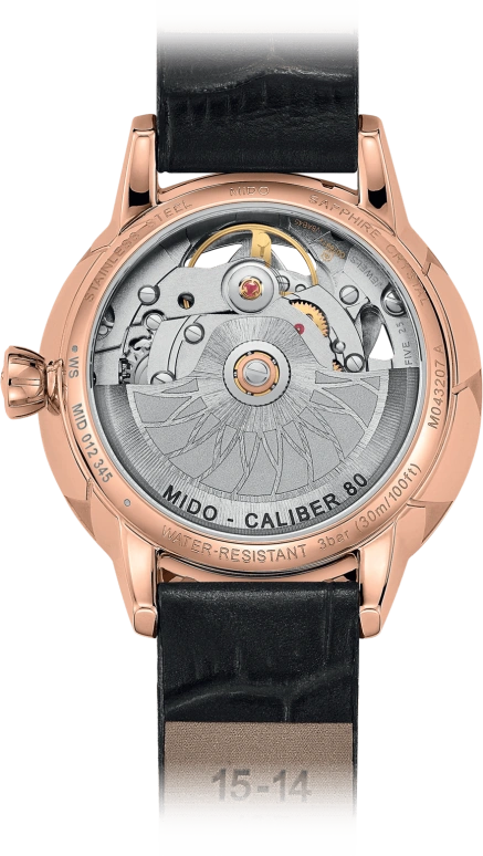 Mido,Rainflower 34mm,34mm,Stainless Steel,White,Automatic,80hours,Sapphire,M043,M043.236.36.101.00