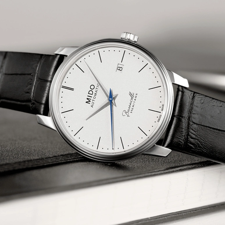 Mido,Baroncelli 39mm,39mm,Stainless Steel,White,Automatic,Day,42hours,M027,M027.407.16.010.00