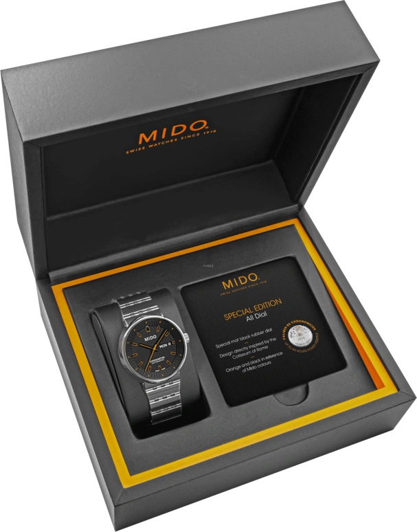 Mido,All Dial 42mm,42mm,Stainless Steel,Black,Automatic,Date,Anti-magnetic,M8340,M8340.4.18.19