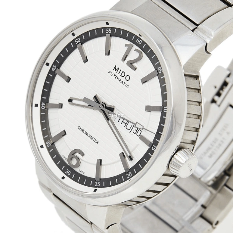 Mido,Great Wall 42mm,42mm,Stainless Steel,White,Automatic,Date,Day,M015,M015.631.11.037.09