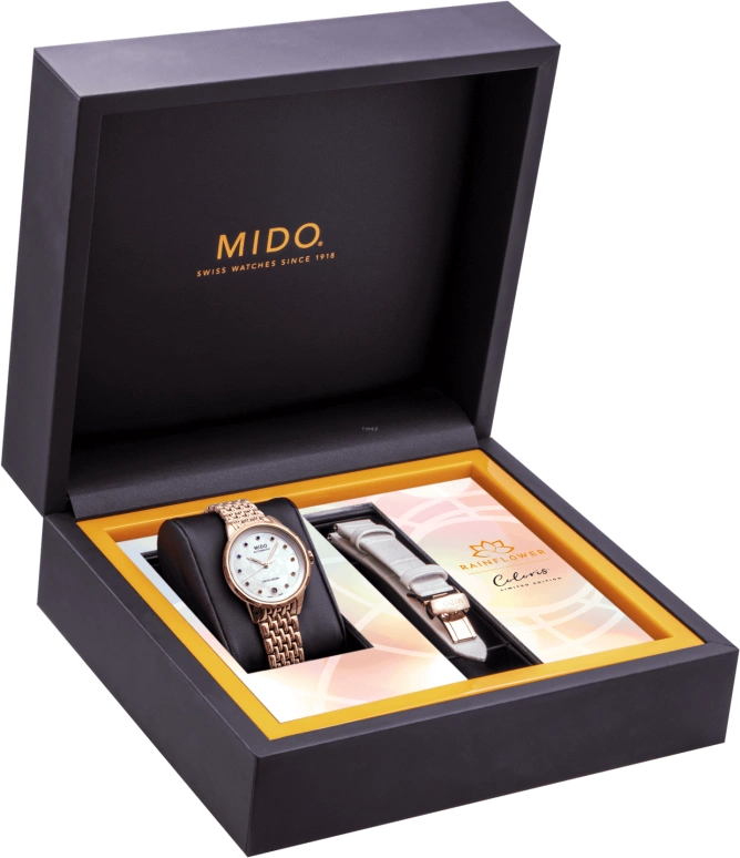 Mido,Rainflower 34mm,34mm,Stainless Steel,White,Automatic,Date,Anti-magnetic,M043,M043.207.33.109.00