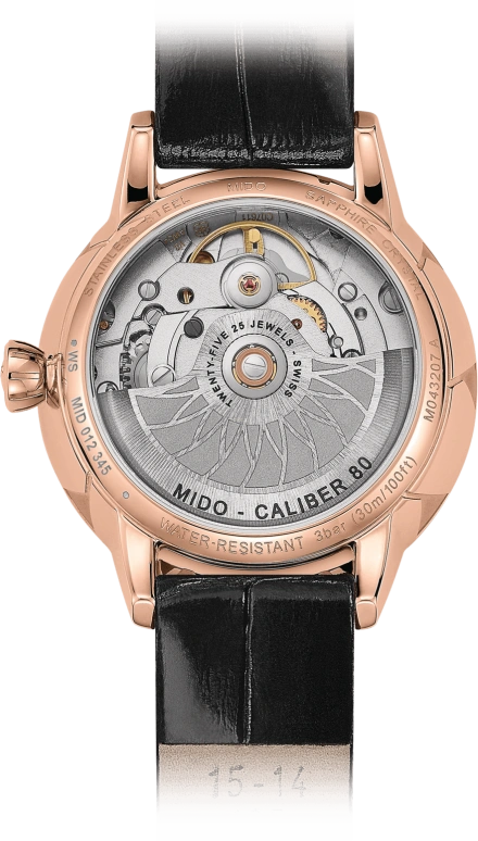 Mido,Rainflower 34mm,34mm,Stainless Steel,White,Automatic,Date,Anti-magnetic,M043,M043.207.36.018.00