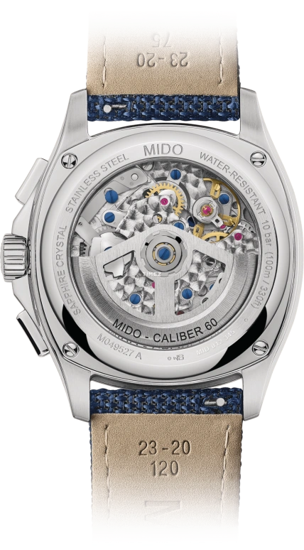 Mido,Multifort 41.20x42mm,41.20x42mm,Stainless Steel,Blue,Automatic,Chronograph,Day,M049,M049.527.11.041.00