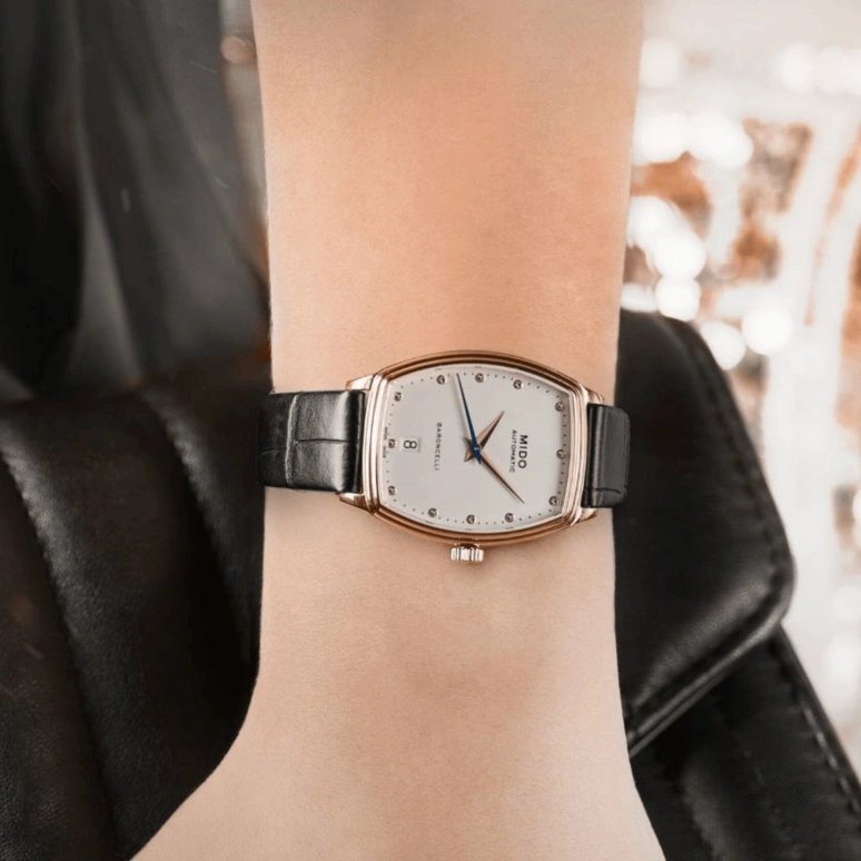 Mido,Baroncelli 30.50x35mm,30.50x35mm,Stainless Steel,White,Automatic,Day,42hours,M041,M041.307.36.016.00