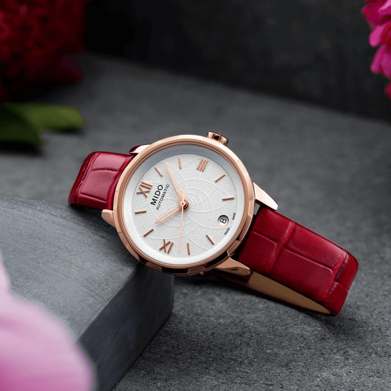 Mido,Rainflower 34mm,34mm,Stainless Steel,Rose,White,Automatic,80hours,In-house Caliber,M043,M043.207.36.018.01