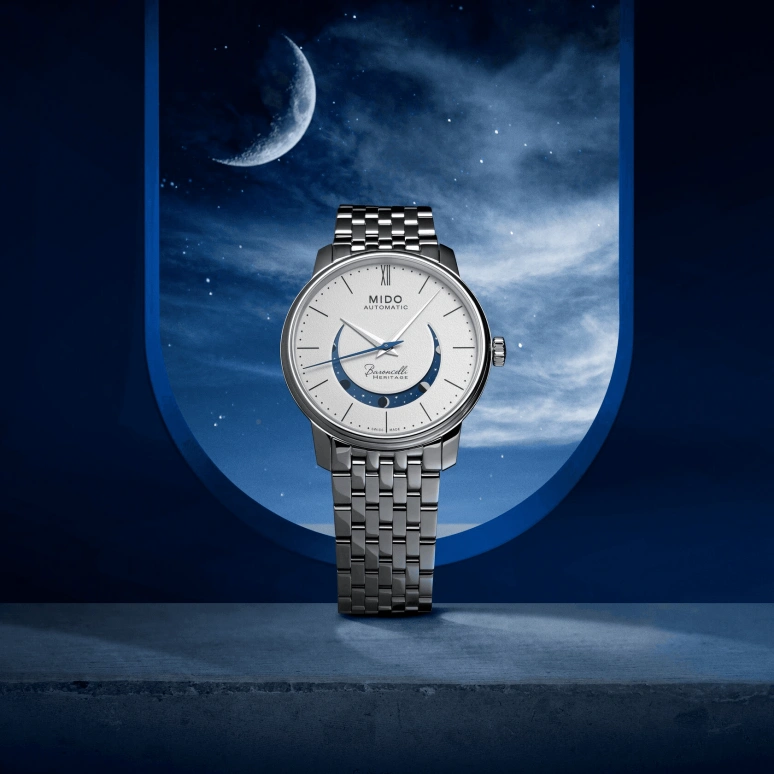 Mido,Baroncelli 39mm,39mm,Stainless Steel,White,Automatic,72hours,In-house Caliber,M027,M027.407.11.010.01