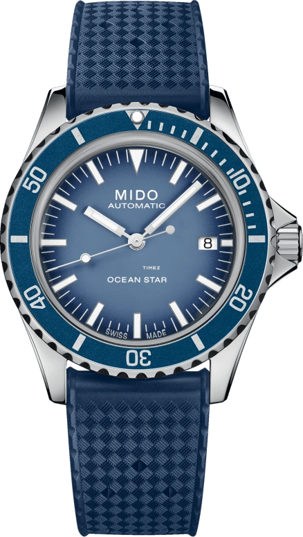 Mido,Ocean Star 40.50mm,40.50mm,Stainless Steel,Gradient,Blue,Automatic,Day,Sapphire,Crystal Glass,M026,M026.807.11.041.01