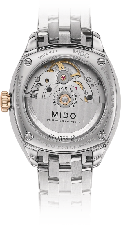 Mido,Belluna 33mm,33mm,Stainless Steel,White,Automatic,80hours,In-house Caliber,M024,M024.307.22.116.00