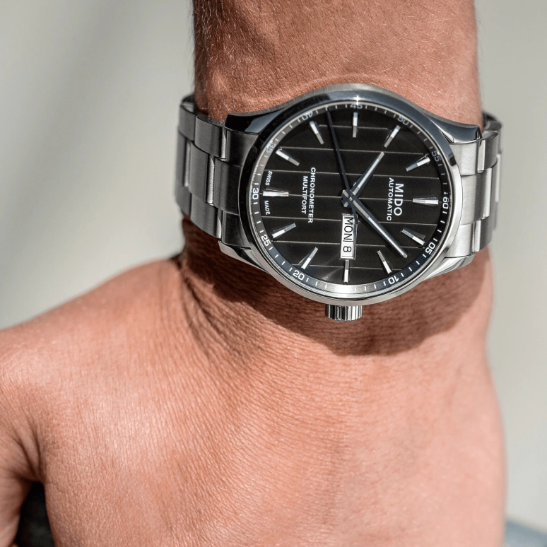 Mido,Multifort 42mm,42mm,Stainless Steel,Grey,Automatic,Date,Anti-magnetic,M038,M038.431.11.061.00