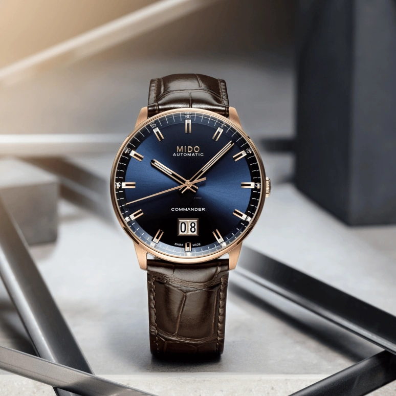 Mido,Commander 42mm,42mm,Stainless Steel,Blue,Automatic,Date,Big Date,M021,M021.626.36.041.00