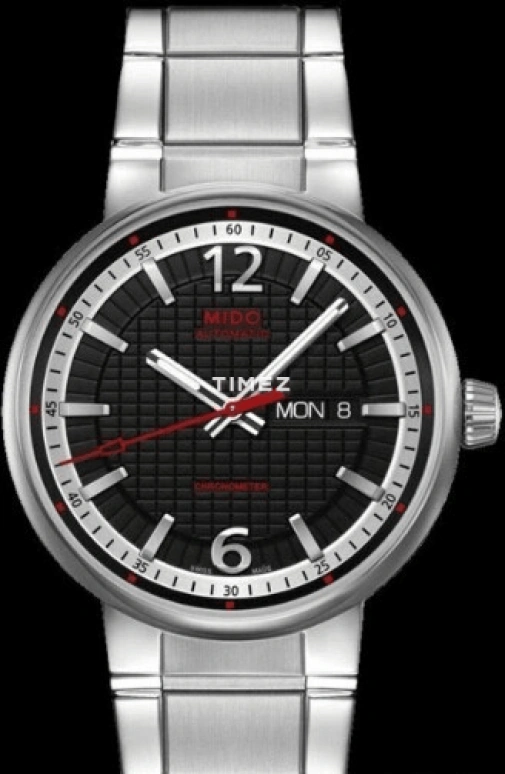 Mido,Great Wall 42mm,42mm,Stainless Steel,Black,Automatic,Date,Day,M017,M017.631.11.057.00