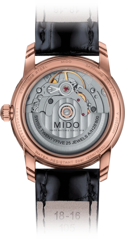 Mido,Baroncelli 33mm,33mm,Stainless Steel,Silver,Automatic,80hours,In-house Caliber,M007,M007.207.36.036.00