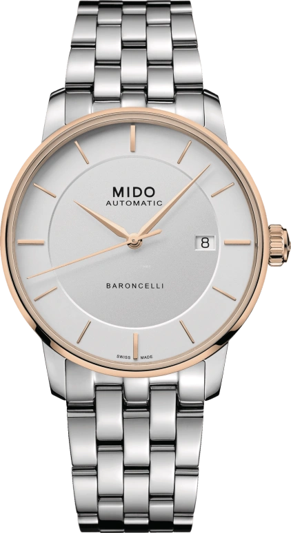 Mido,Baroncelli 39mm,39mm,Stainless Steel,Silver White,Automatic,Day,80hours,M037,M037.407.21.031.00