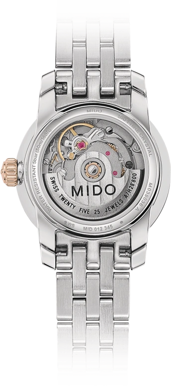 Mido,Baroncelli 25mm,25mm,Stainless Steel,White,Automatic,38hours,Sapphire,M039,M039.007.22.106.00