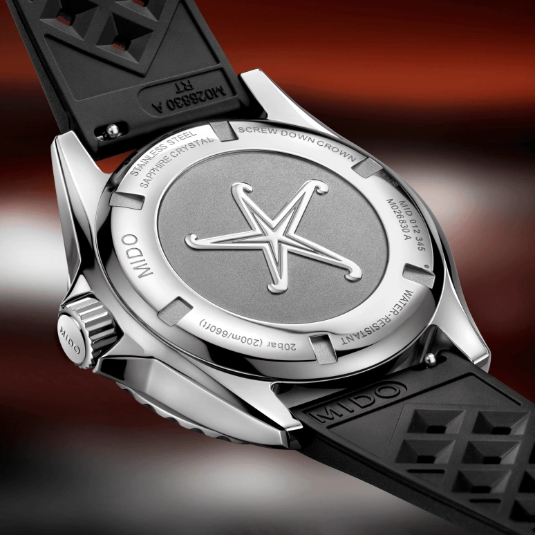 Mido,Ocean Star 40.50mm,40.50mm,Stainless Steel,Gradient,Luminous,White,Red,Automatic,80hours,In-house Caliber,M026,M026.830.17.421.00