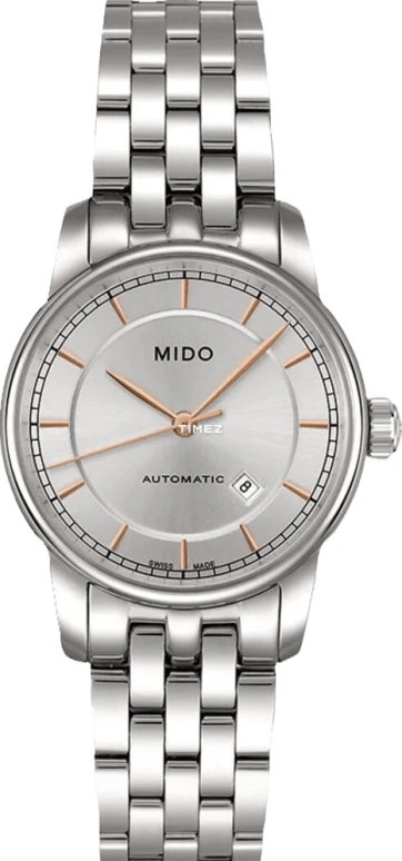 Mido,Baroncelli 29mm,29mm,Stainless Steel,Silver,Automatic,Day,38hours,M7600,M7600.4.10.1