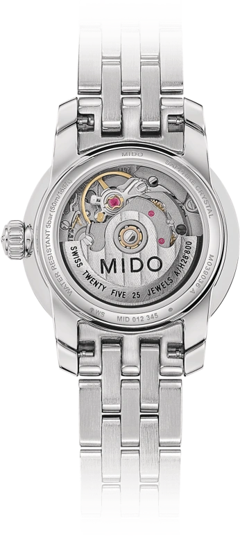 Mido,Baroncelli 25mm,25mm,Stainless Steel,White,Automatic,38hours,Sapphire,M039,M039.007.11.013.00