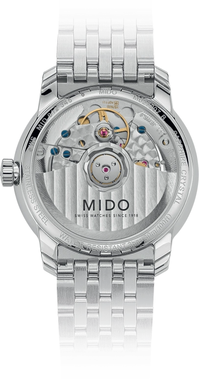 Mido,Baroncelli 33mm,33mm,Stainless Steel,White,Automatic,72hours,In-house Caliber,M027,M027.207.11.010.01