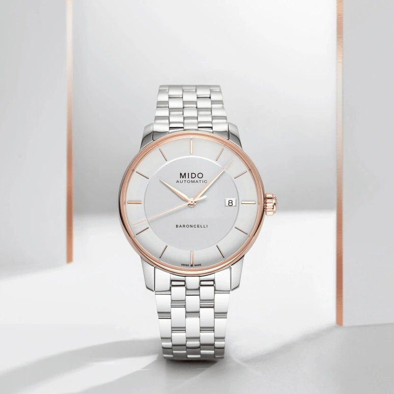 Mido,Baroncelli 39mm,39mm,Stainless Steel,Silver White,Automatic,Day,80hours,M037,M037.407.21.031.00