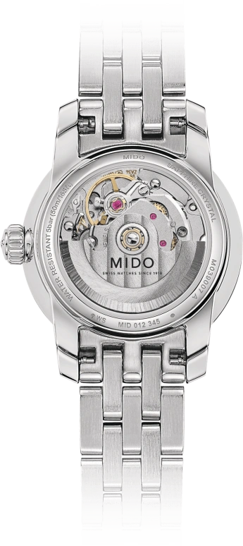 Mido,Baroncelli 25mm,25mm,Stainless Steel,Sapphire,Open,M039,M039.007.11.076.00