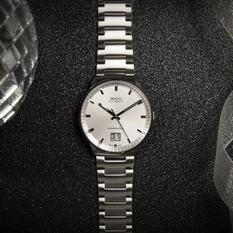 Mido,Commander 42mm,42mm,Stainless Steel,Silver,Automatic,Date,Big Date,M021,M021.626.11.031.00