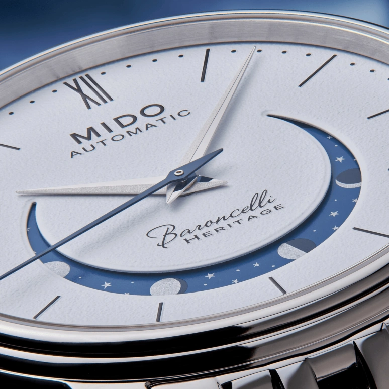 Mido,Baroncelli 39mm,39mm,Stainless Steel,White,Automatic,72hours,In-house Caliber,M027,M027.407.11.010.01
