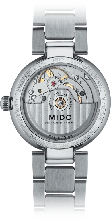 Mido,Baroncelli 33mm,33mm,Stainless Steel,Silver,Automatic,80hours,Sapphire,M022,M022.207.11.036.10