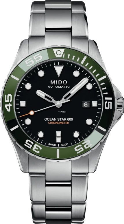 Mido,Ocean Star 43.50mm,43.50mm,Stainless Steel,Black,Automatic,Day,80hours,M026,M026.608.11.051.01