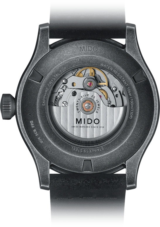 Mido,Multifort 44mm,44mm,Stainless Steel,Black,Automatic,Date,Anti-magnetic,M032,M032.607.36.050.99