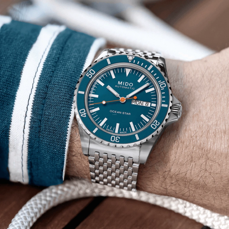 Mido,Ocean Star 40.50mm,40.50mm,Stainless Steel,Blue,Automatic,Date,Day,M026,M026.830.11.041.00