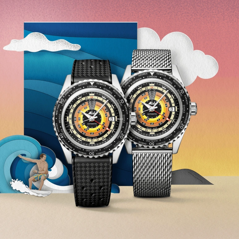 Mido,Ocean Star 40.50mm,40.50mm,Stainless Steel,Black,Automatic,Day,World Time,M026,M026.829.17.051.00