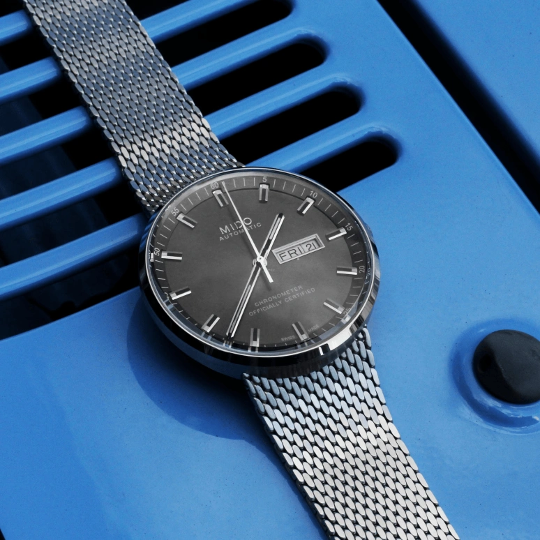 Mido,Commander 42mm,42mm,Stainless Steel,Grey,Automatic,Date,Anti-magnetic,M031,M031.631.11.061.00